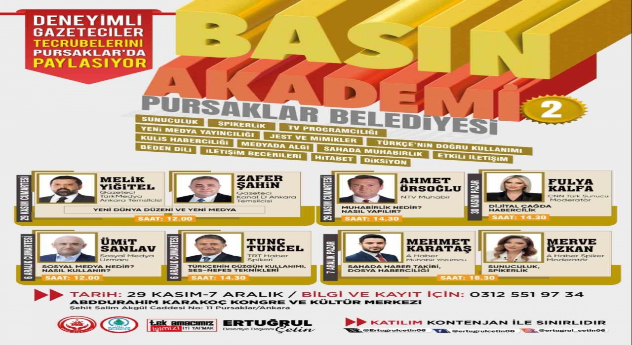 Pursaklar 2. Basın Akademisi başlıyor