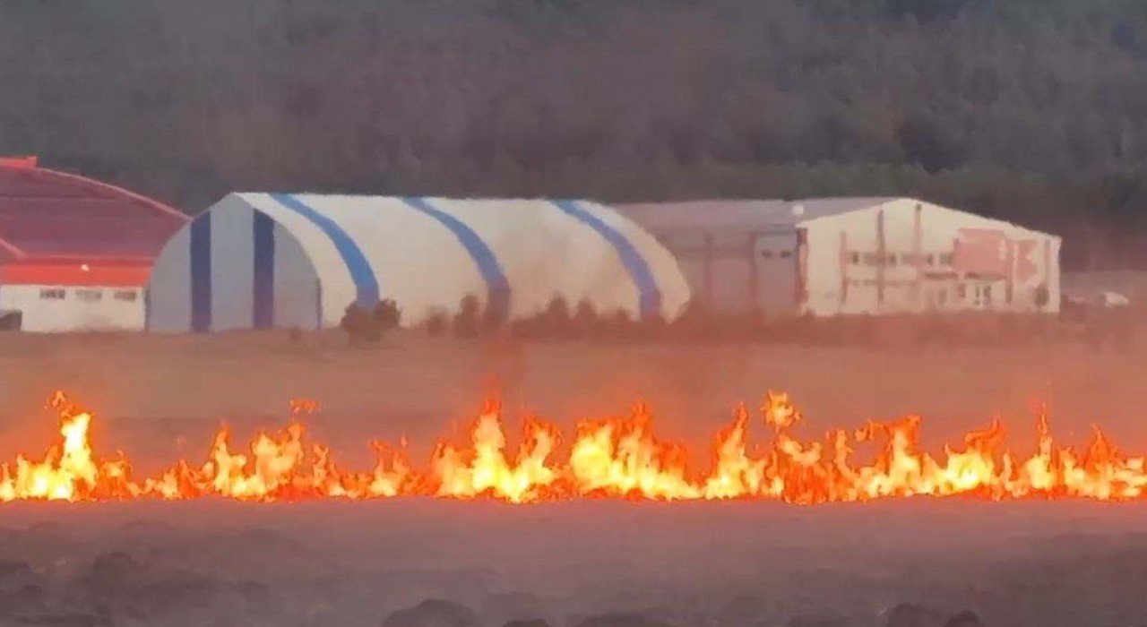 Putka Gölünde çıkan yangın korkuttu