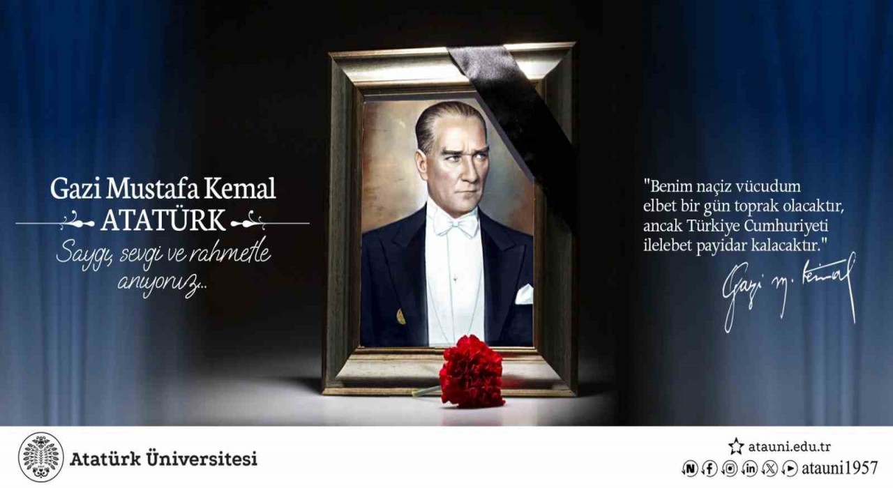 Rektör Hacımüftüoğlunun 10 Kasım Atatürkü anma günü mesajı