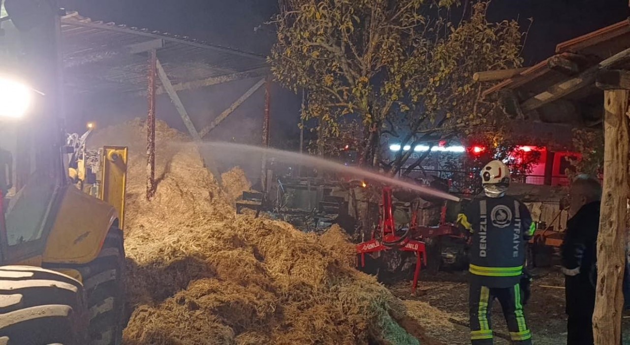 Samanlık yangını korkuya neden oldu