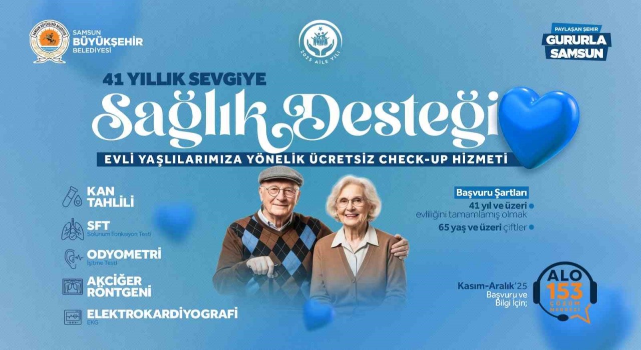 Samsun Büyükşehirden 41 yıllık sevgiye sağlık desteği