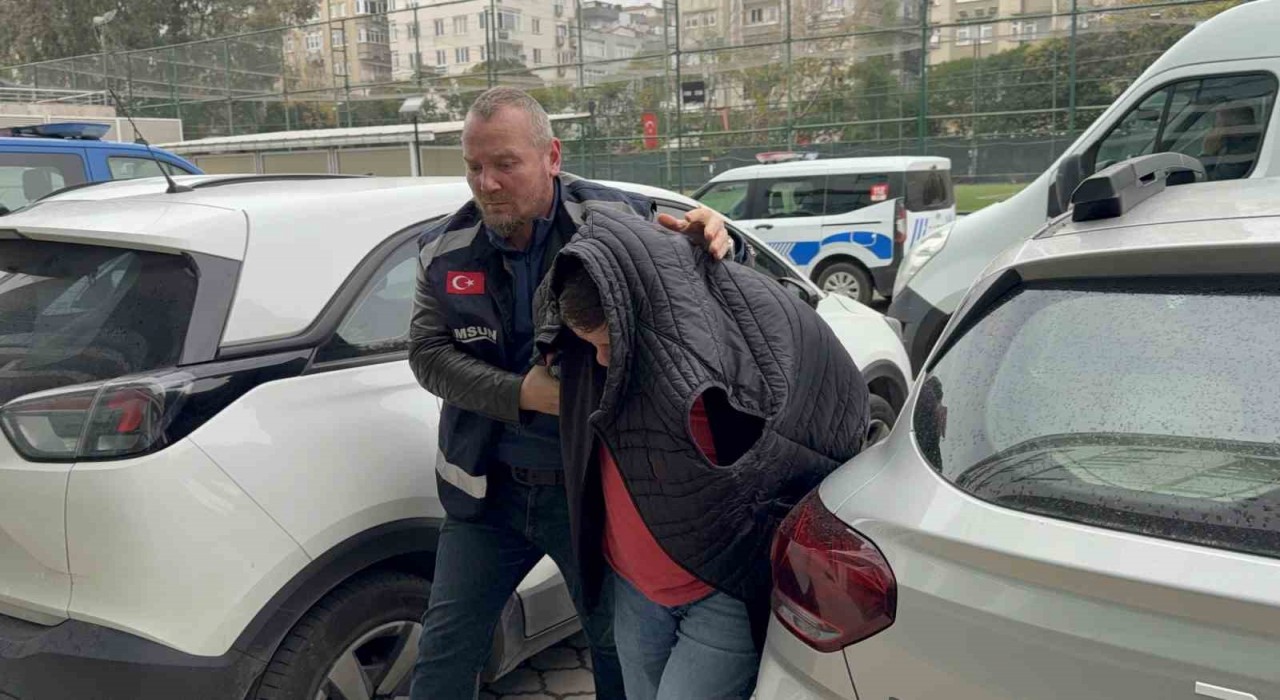 Samsunda evinde uyuşturucuyla yakalanan şahıs adliyeye sevk edildi