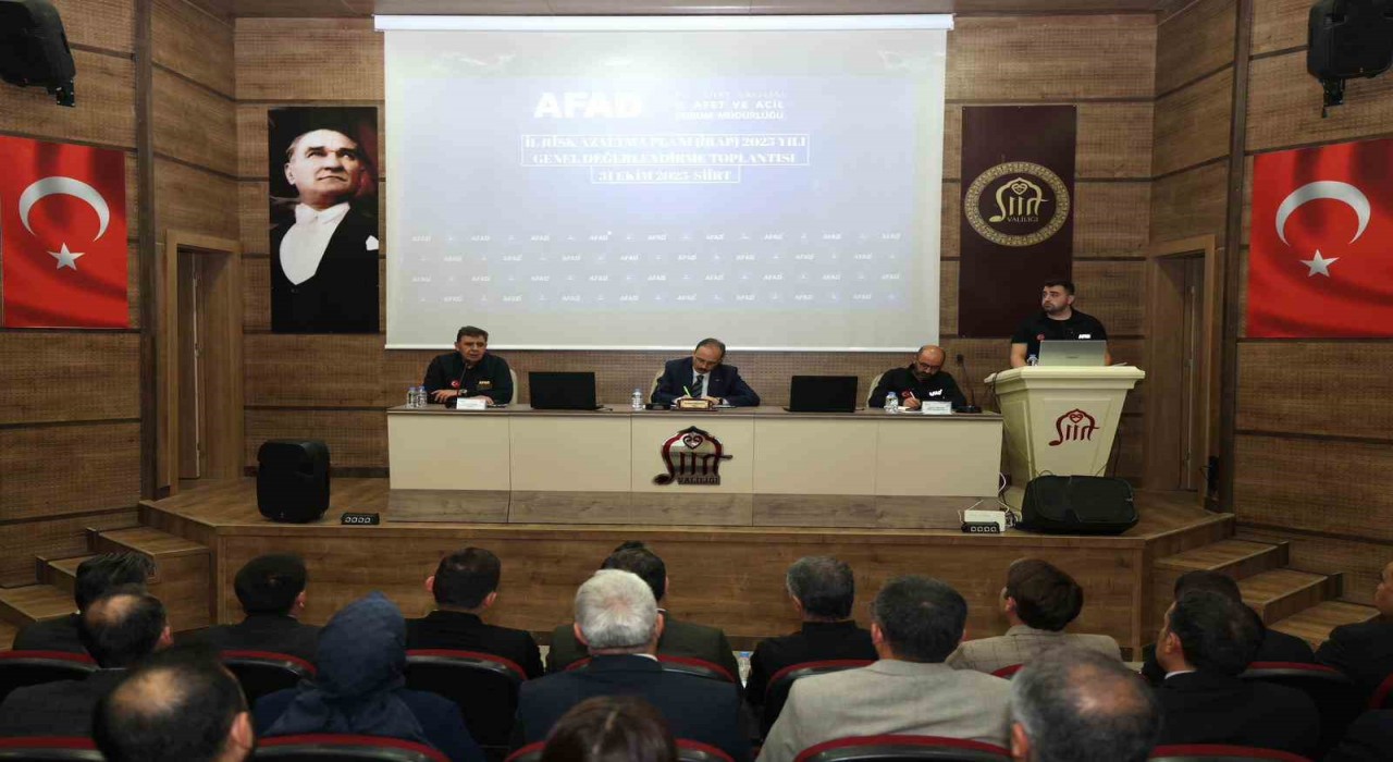 Siirtte afet risklerini azaltmak için 52 eylem planı masaya yatırıldı