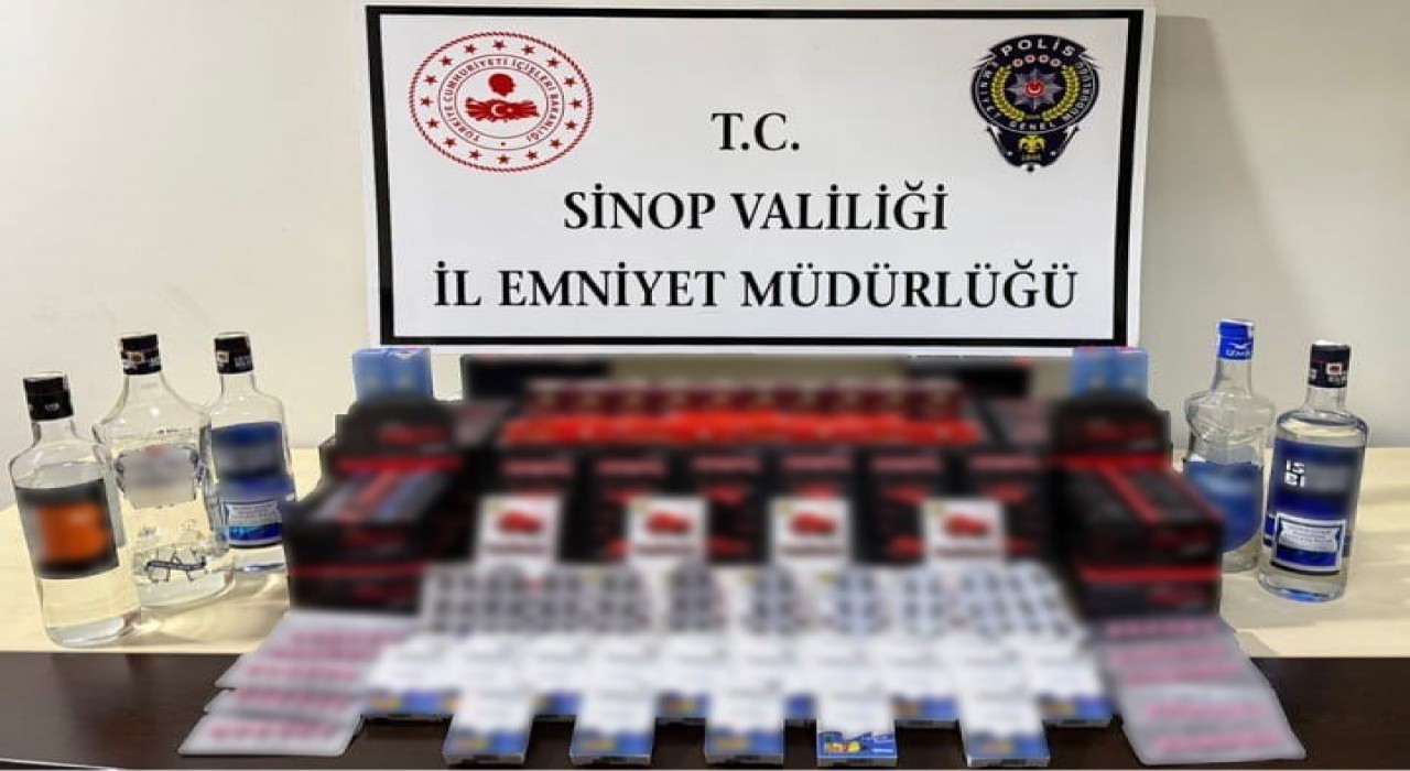 Sinopta kaçak içki ve cinsel içerikli ürün operasyonu: 1 gözaltı