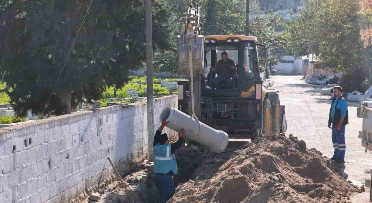 Sökede yağmur suyu hattı çalışmaları sürüyor