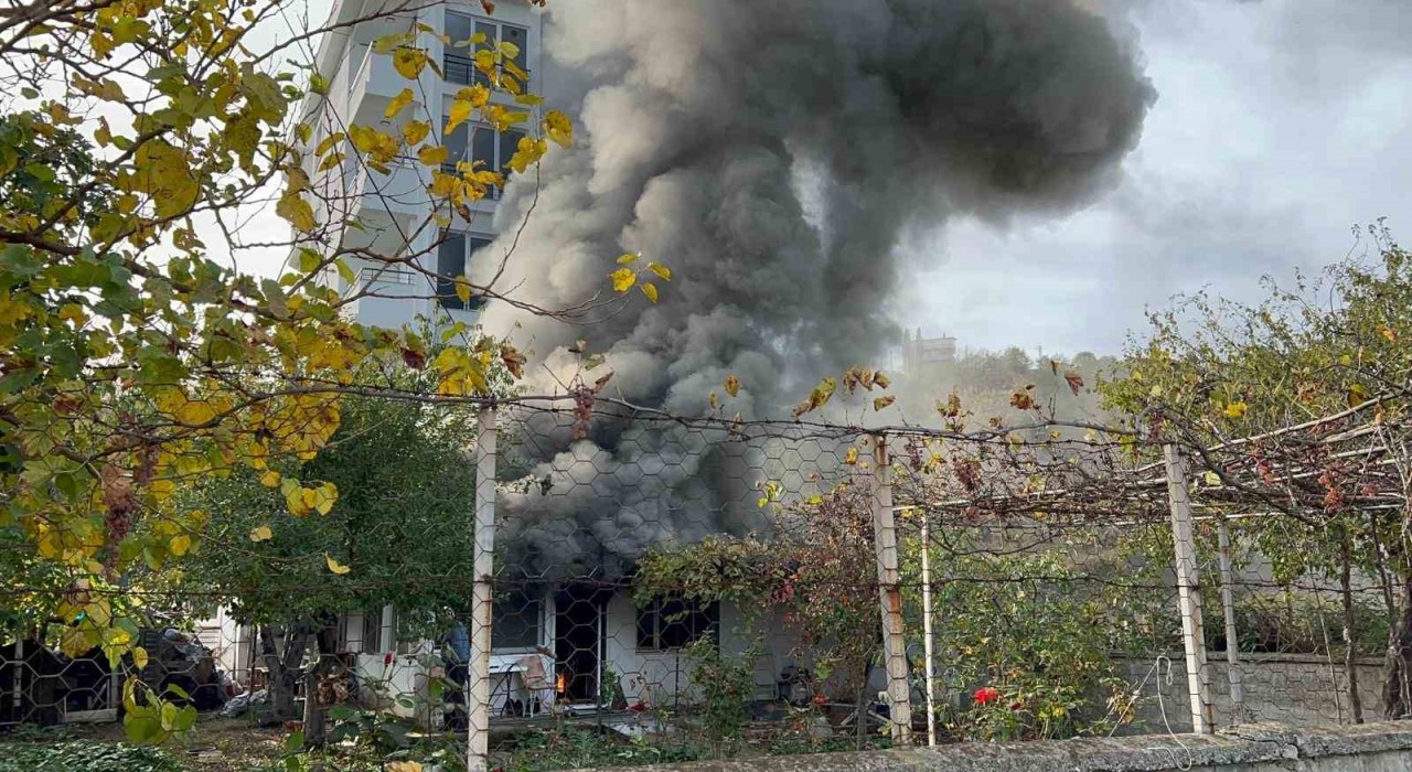 Şöminenin bacasından çıkan kıvılcım evi yaktı