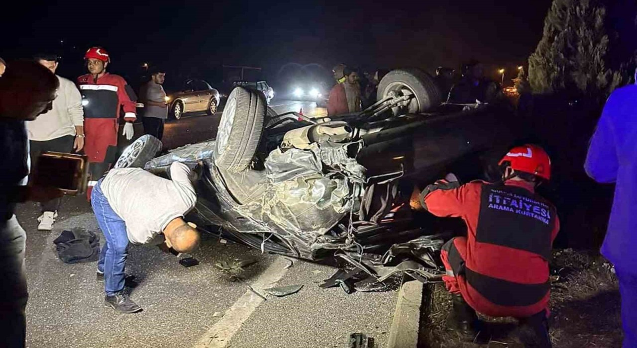 Takla atan araçta sürücü hafif yaralandı