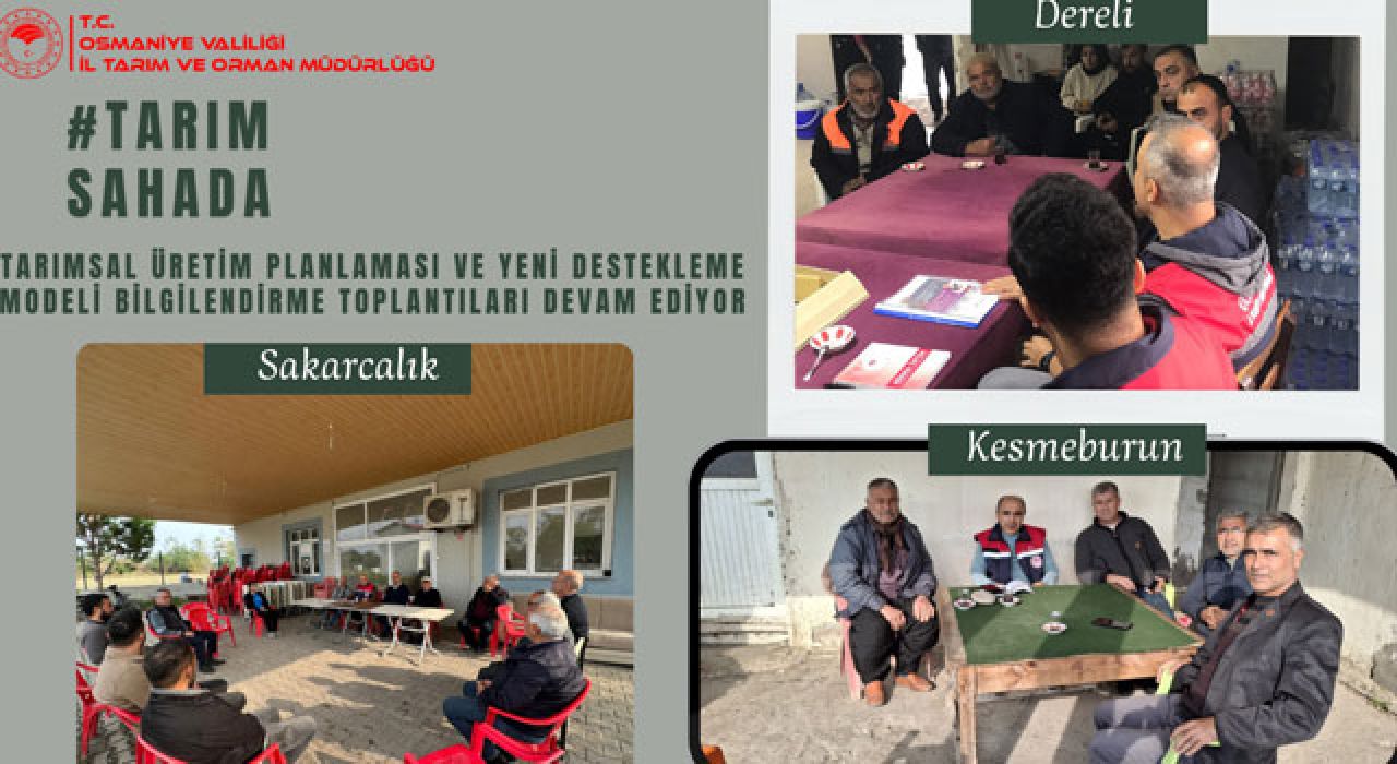 Tarımsal Üretim Planlaması İçin Bilgilendirme Toplantıları Sürüyor