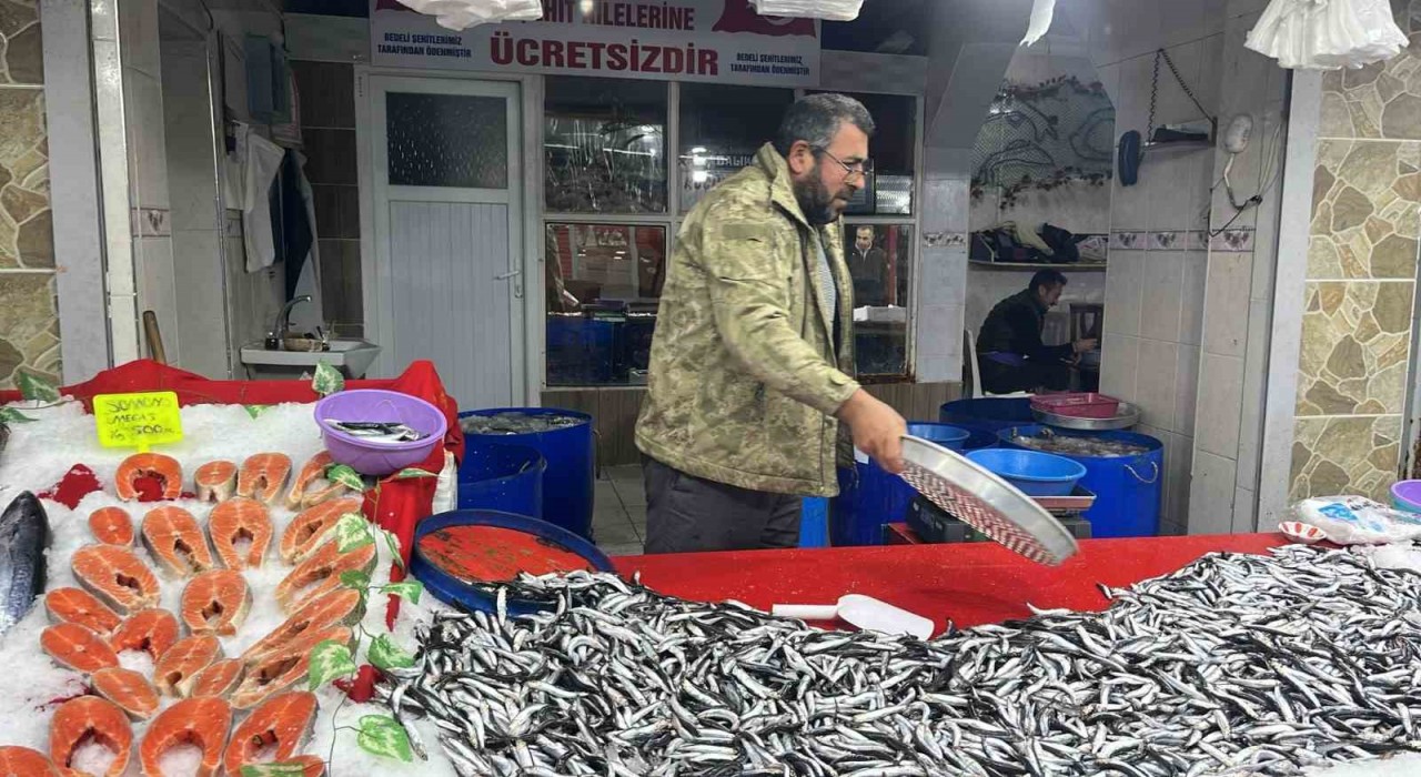 Tavşanlı balık pazarında en çok hamsi ilgi görüyor