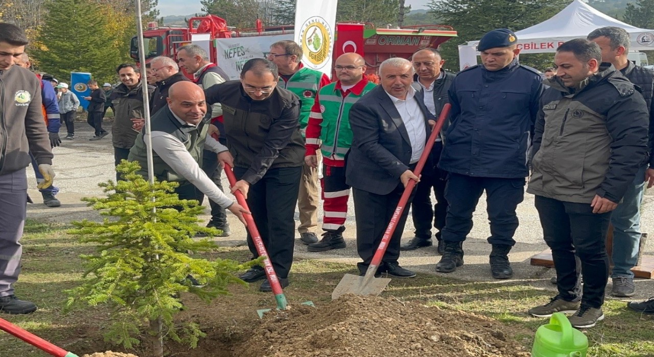 Tunçbilekte Milli Ağaçlandırma seferberliğine katkı
