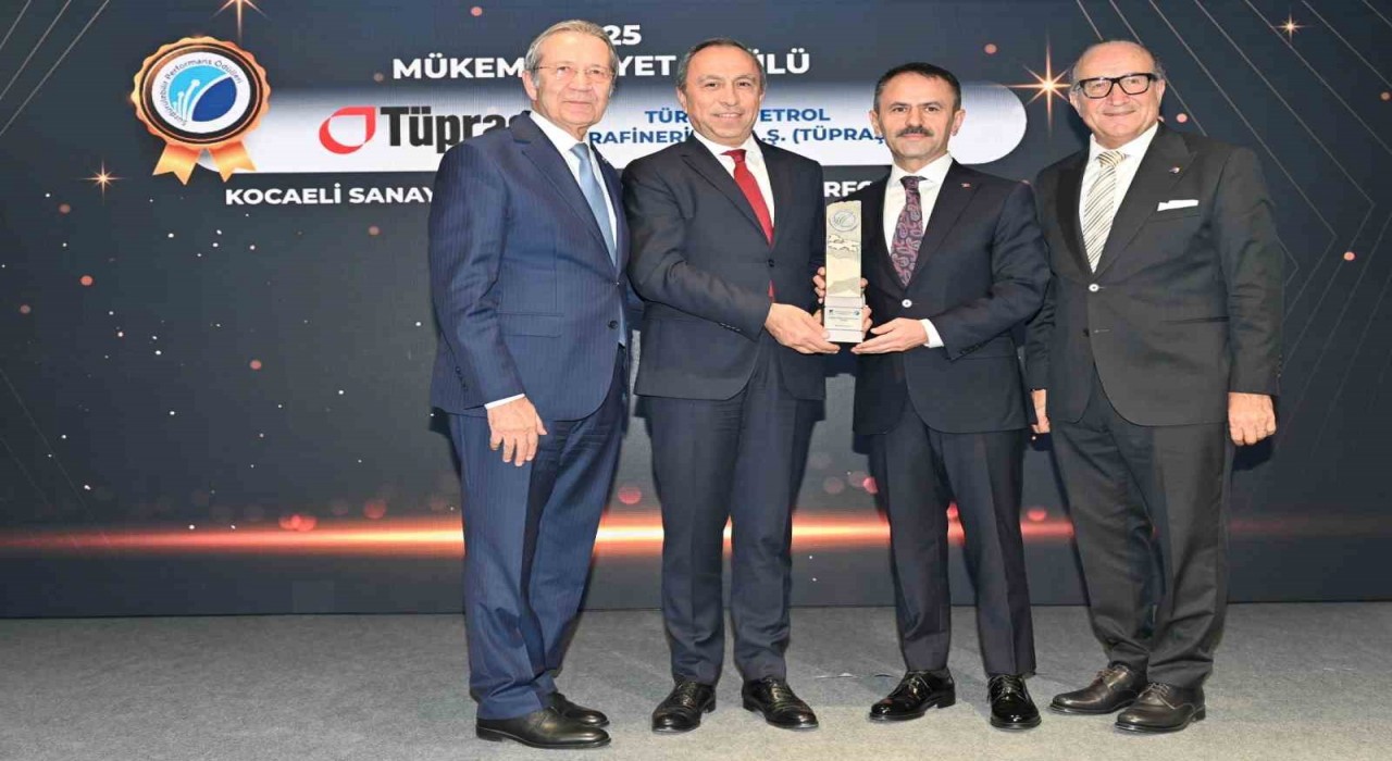 Tüpraşa Kocaeli Sanayi Odasından ‘Sürdürülebilirlikte Mükemmeliyet ödülü