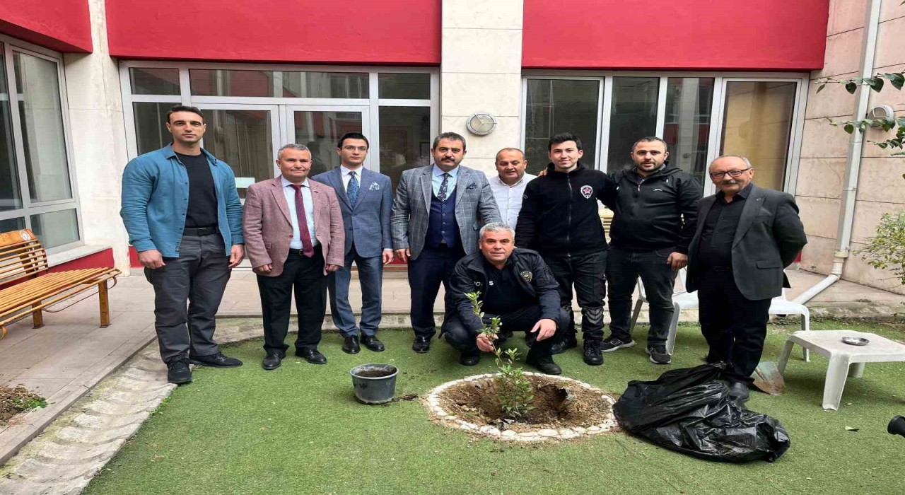 Turgutlu adliyesinde ağaçlandırma çalışması