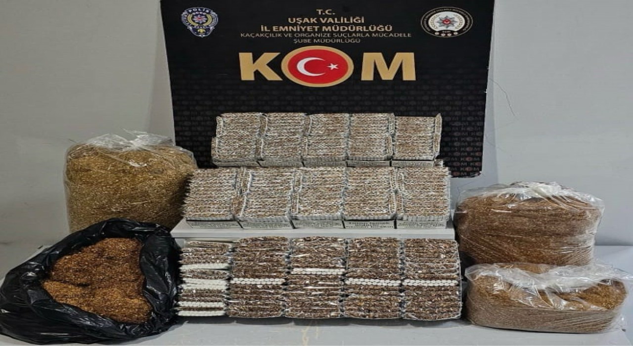 Uşakta kaçak tütün ve makaron operasyonu