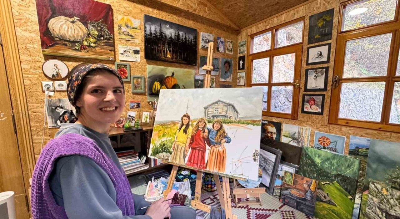 Yayla kültürünü ve Uzungölün unutulan hikayelerini tuvale taşıyor