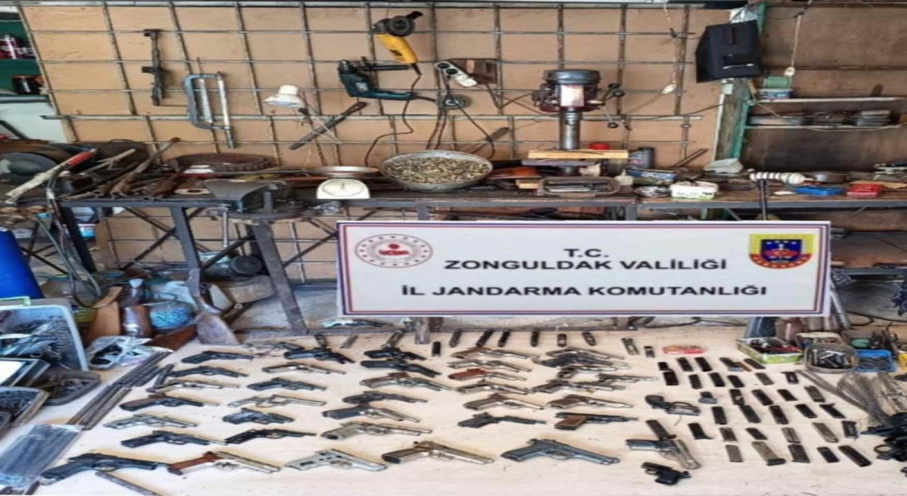 Zonguldakta kaçak silah imalathanesinde 30 binin üzerinde fişek ele geçirildi