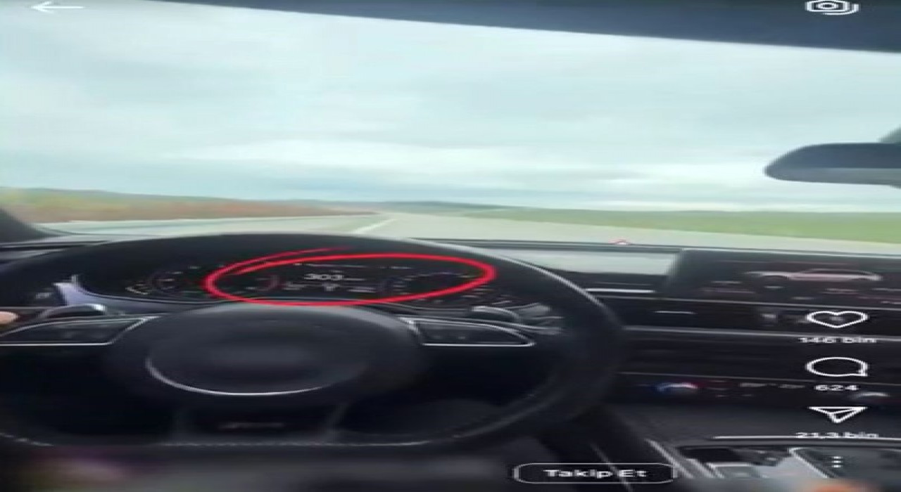 307 kilometre hızı görüp kendisini çekti, jandarma enseledi