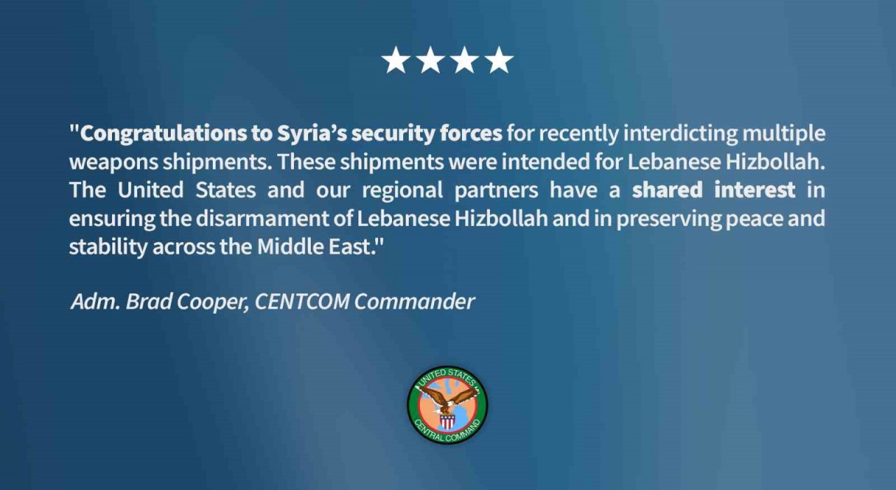 ABDden Suriyeye Hizbullaha silah sevkiyatını engellediği için tebrik