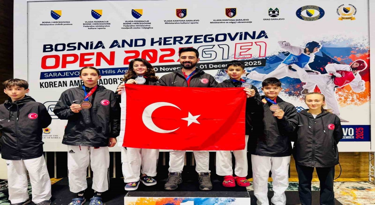 Aliağalı taekwondocular Saraybosnadan madalyalarla döndü