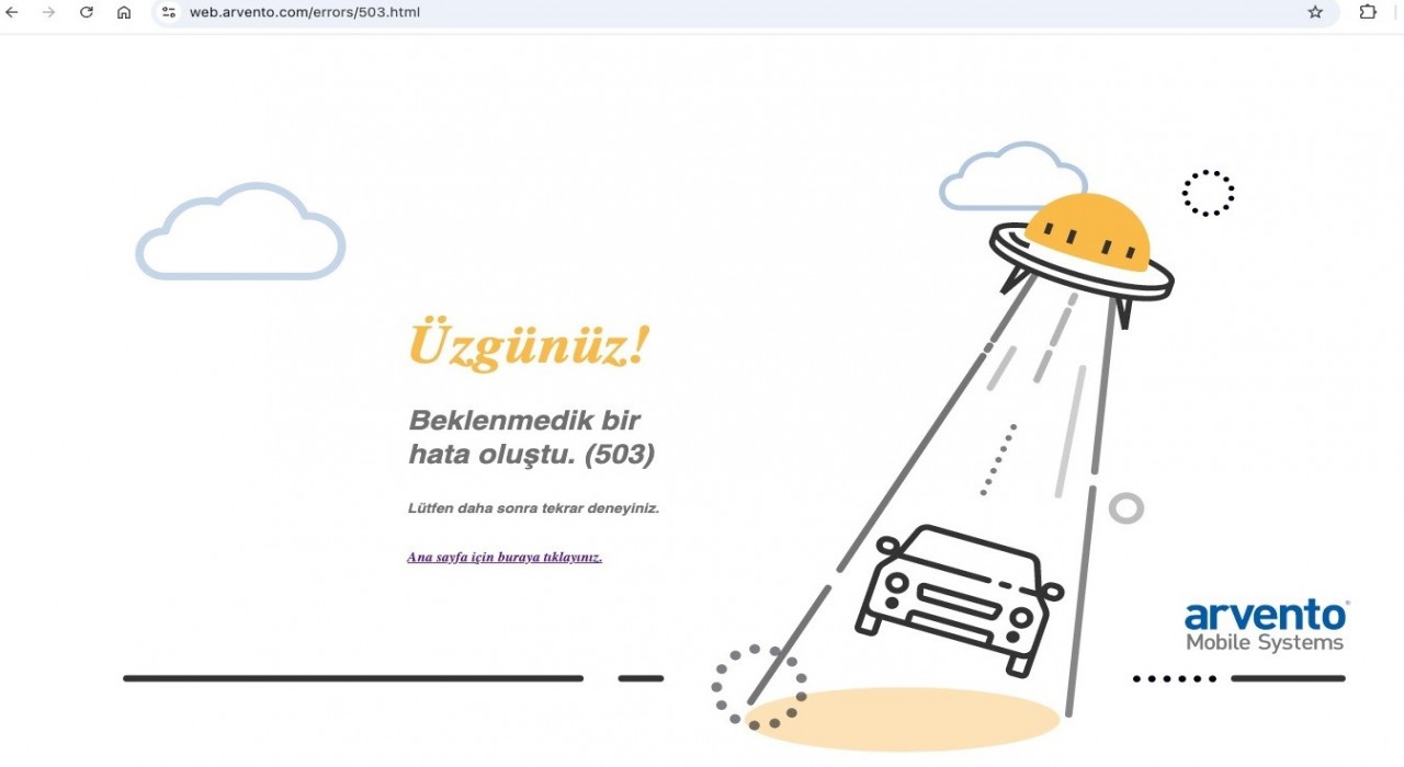 Araç takip sistemi çöktü