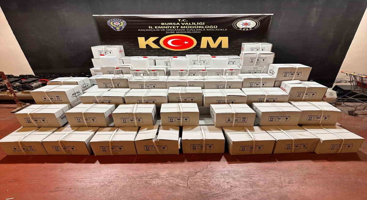 Bursada bin 200 litre etil alkol ele geçirildi