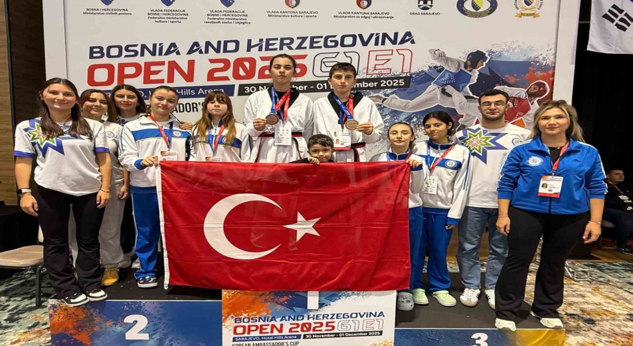 Büyükşehir Taekwondocuları Saraybosnada Türkiyeyi gururlandırdı