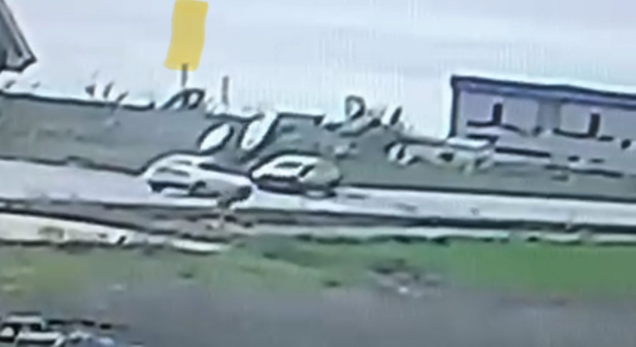 Edirnede çarpışan aracın defalarca takla attığı kaza kamerada