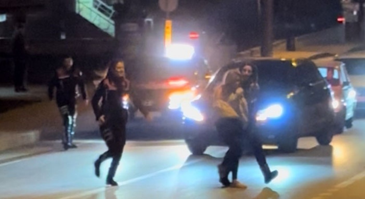Edirnede kriz geçiren genç kadın çevreye saldırdı: Polis müdahale etti