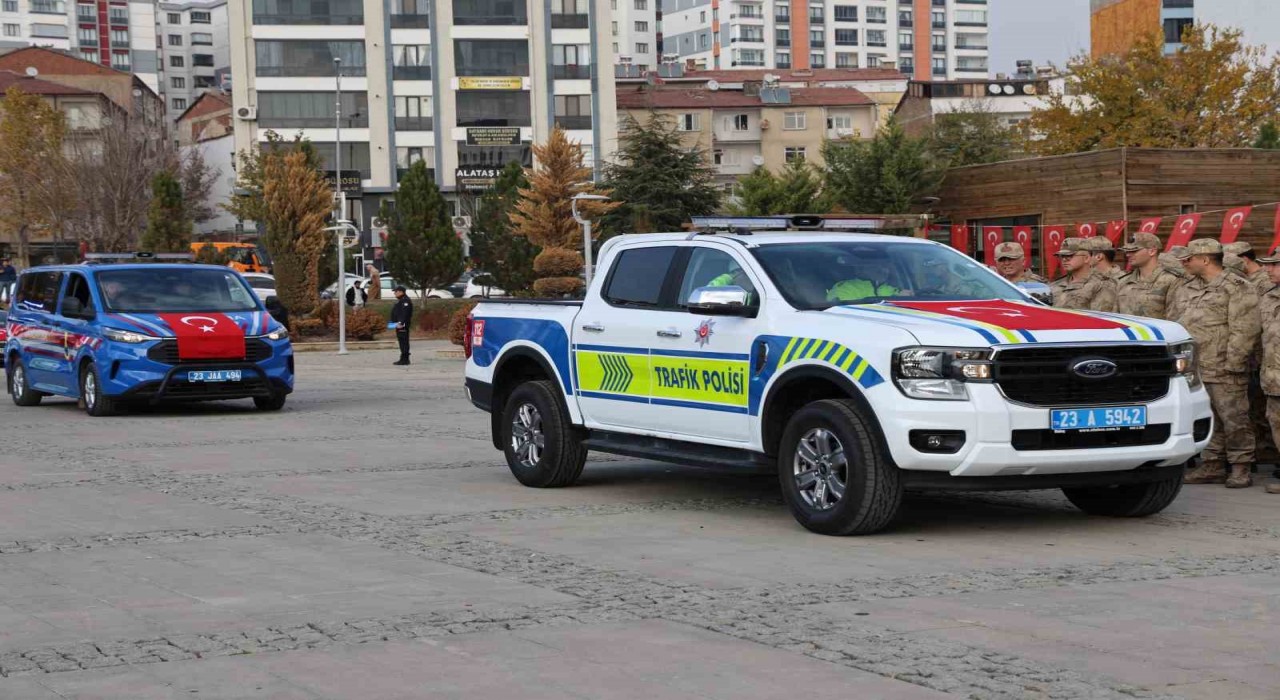 Elazığda emniyet ve jandarmaya 84 yeni araç