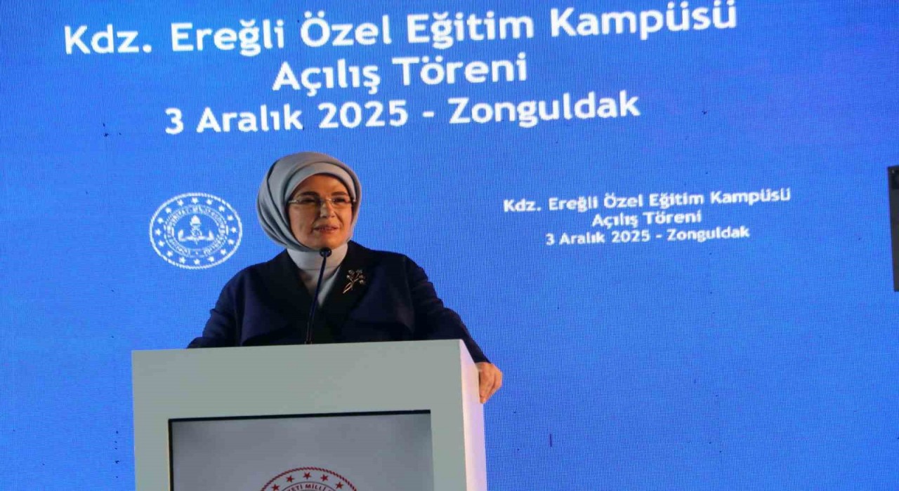 Emine Erdoğan, Karadeniz Ereğlide özel eğitim kampüsünün açılışına katıldı