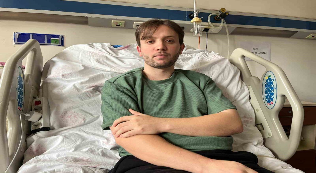 Felç kalan genç sürücüye hasta yatağında ikinci şok