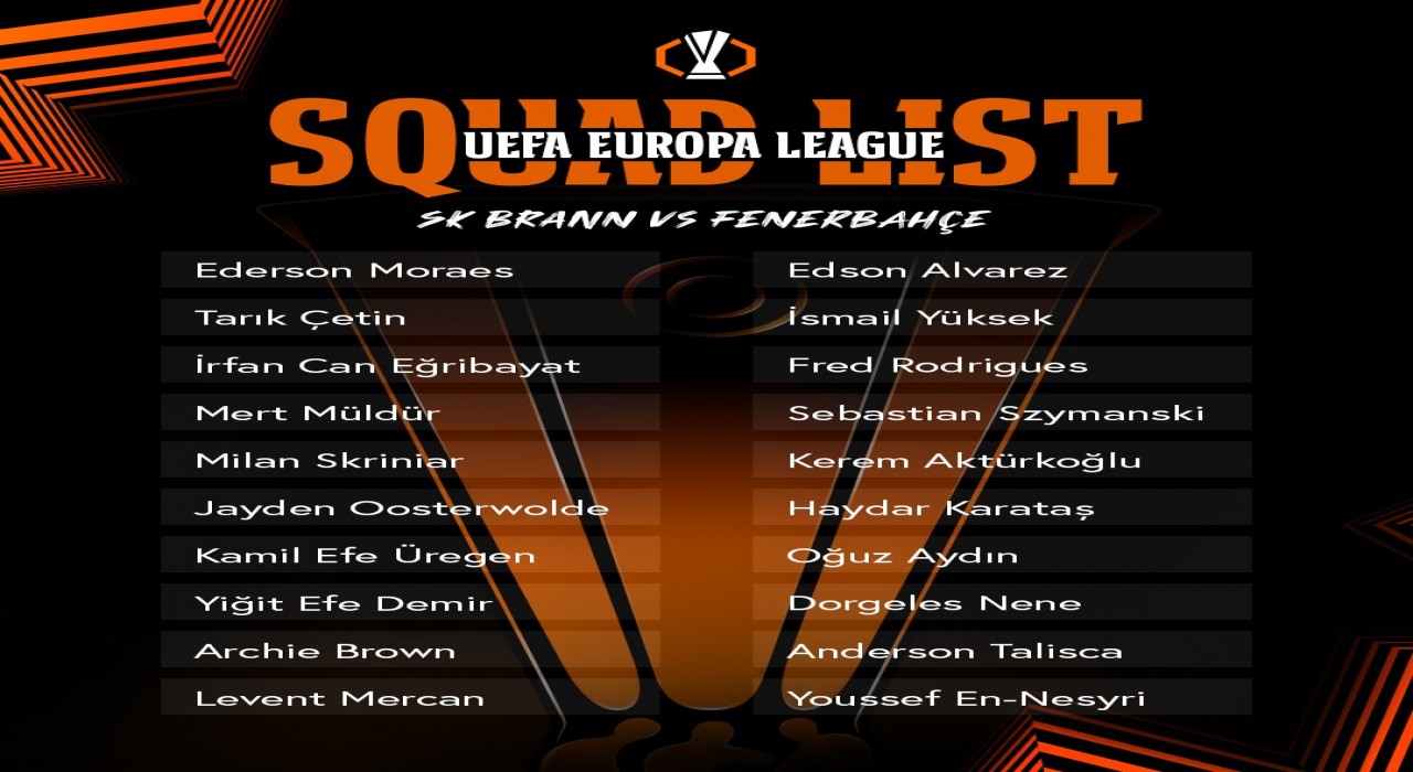 Fenerbahçenin Brann maçı kamp kadrosu belli oldu
