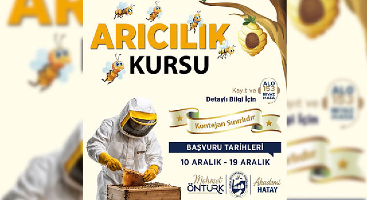 Hatay’da Arıcılık Kursu Başvuruları Başladı