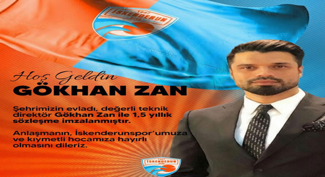 İskenderunspor’un Yeni Teknik Direktörü Gökhan Zan Oldu