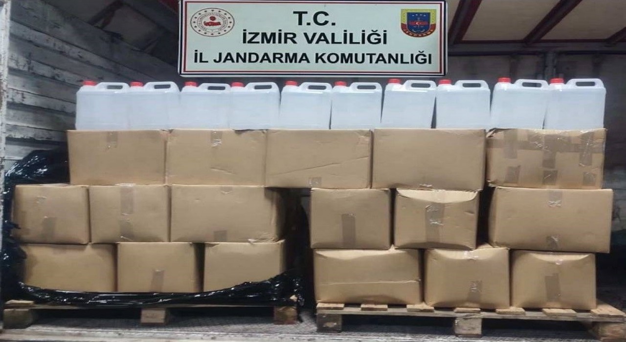 İzmirde 860 litre etil alkol ele geçirildi