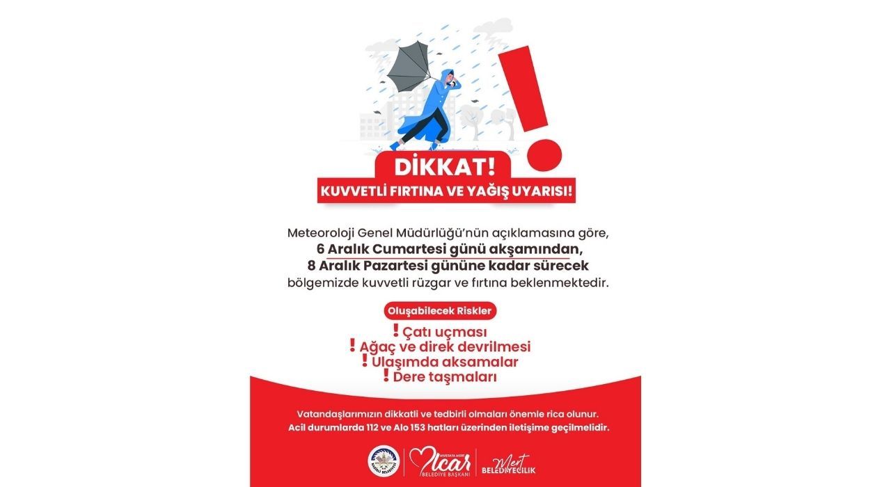 Kadirli İlçesinde Kuvvetli Fırtına Uyarısı