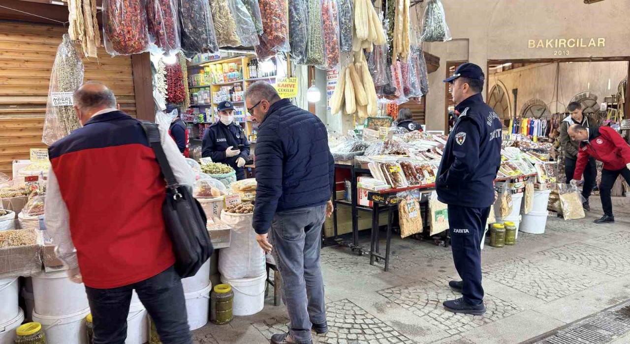 Kahramanmaraş Kapalı Çarşıda gıda denetimi yapıldı