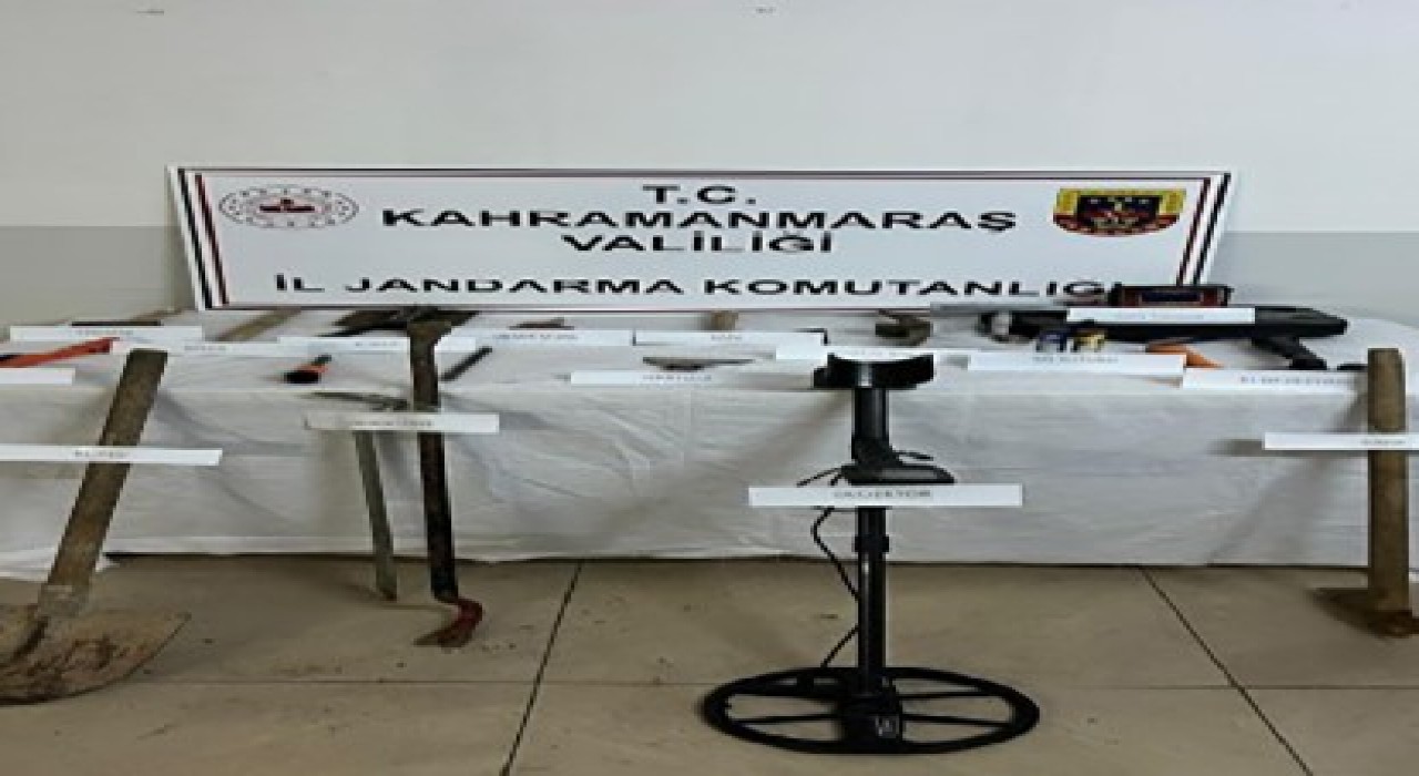 Kahramanmaraşta kaçak kazı operasyonu: 11 şüpheli yakalandı