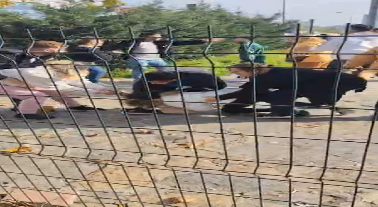 Kartal Anadolu Adliyesi önünde iki aile arasında yumruk yumruğa kavga çıktı