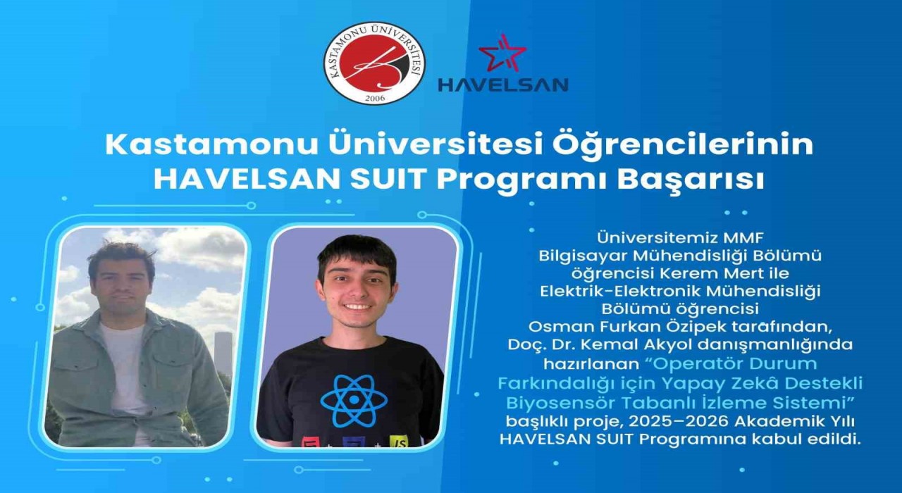 Kastamonu Üniversitesi öğrencilerinin projesi HAVELSAN SUITe kabul edildi