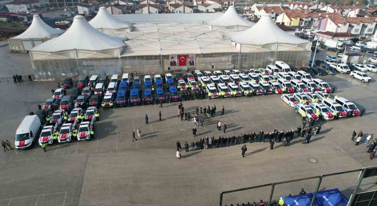 Kastamonuda 84 araç, törenle emniyet ve jandarmaya tahsis edildi