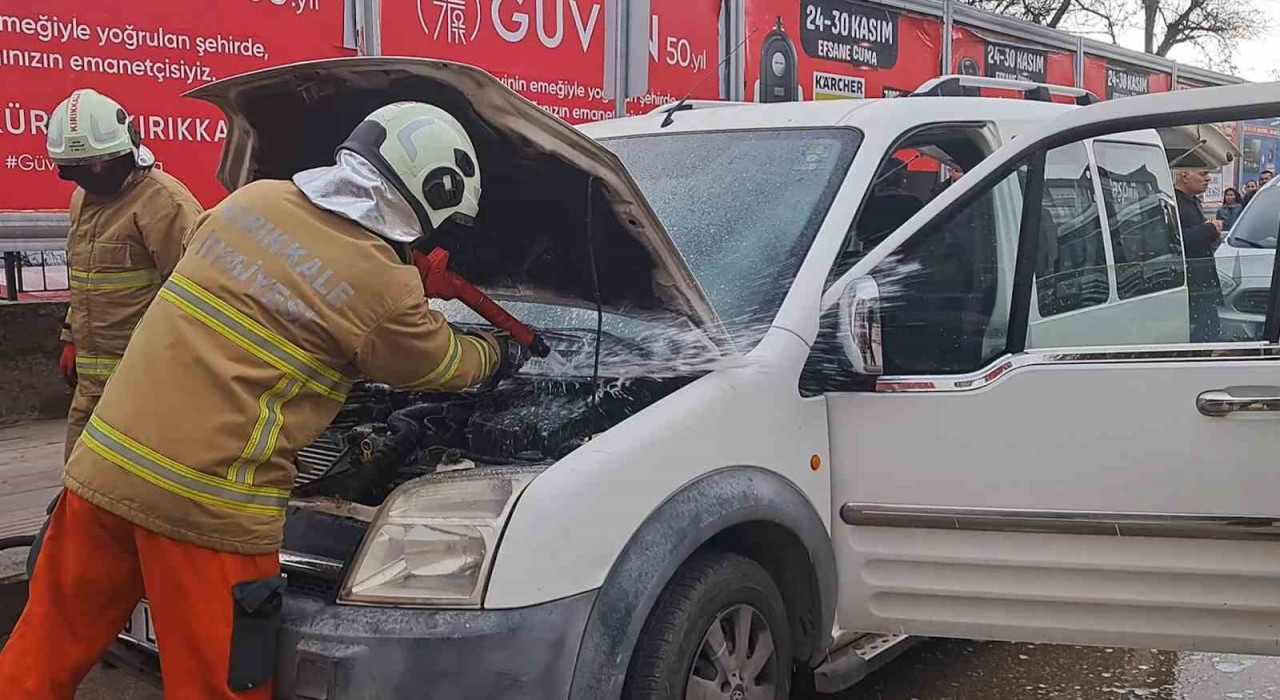 Kırıkkalede araç yangını