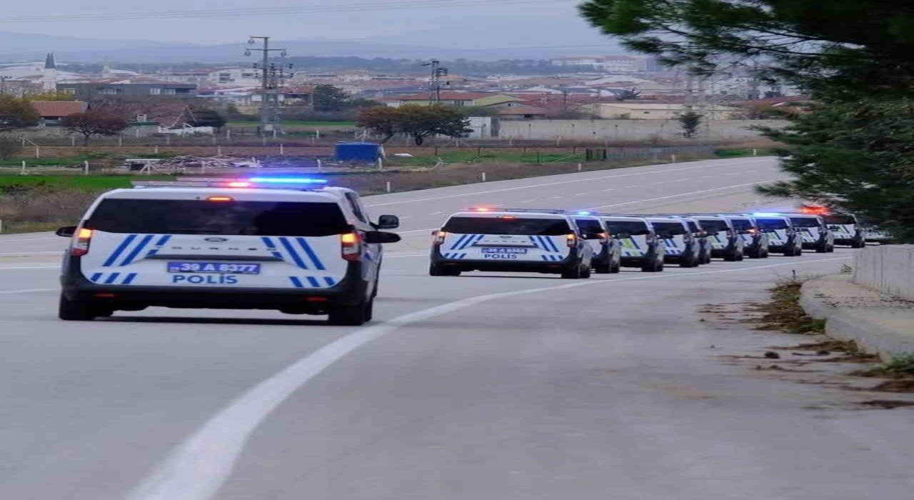 Kırklarelinde Emniyet teşkilatına 64 yeni araç