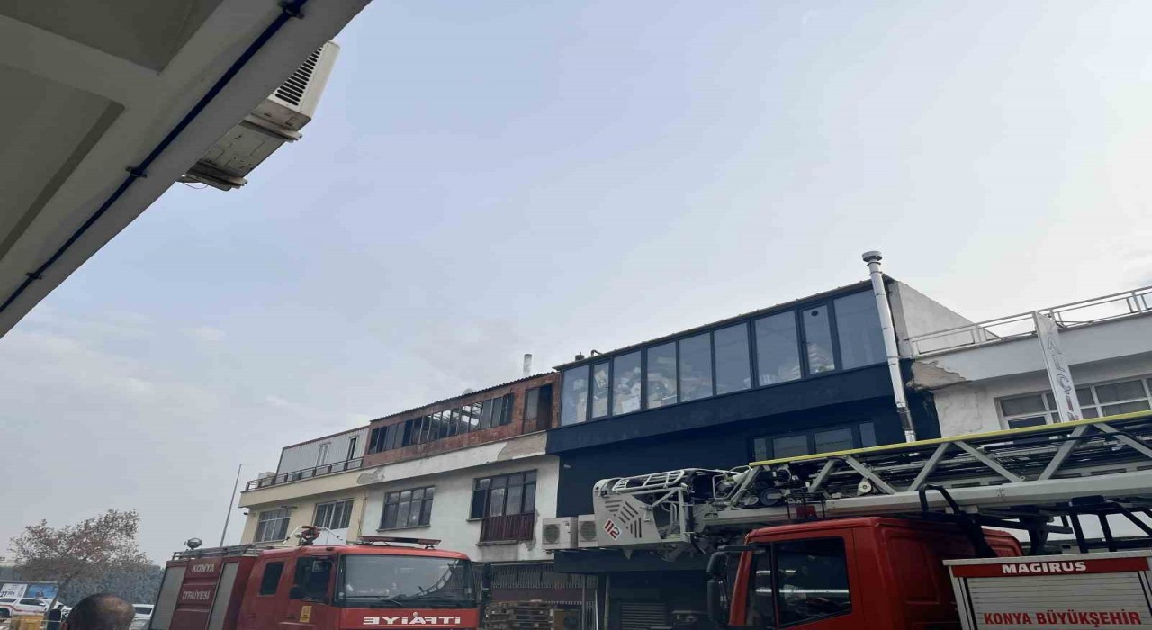 Konyada şeker imalathanesinin kazan dairesinde yangın paniği