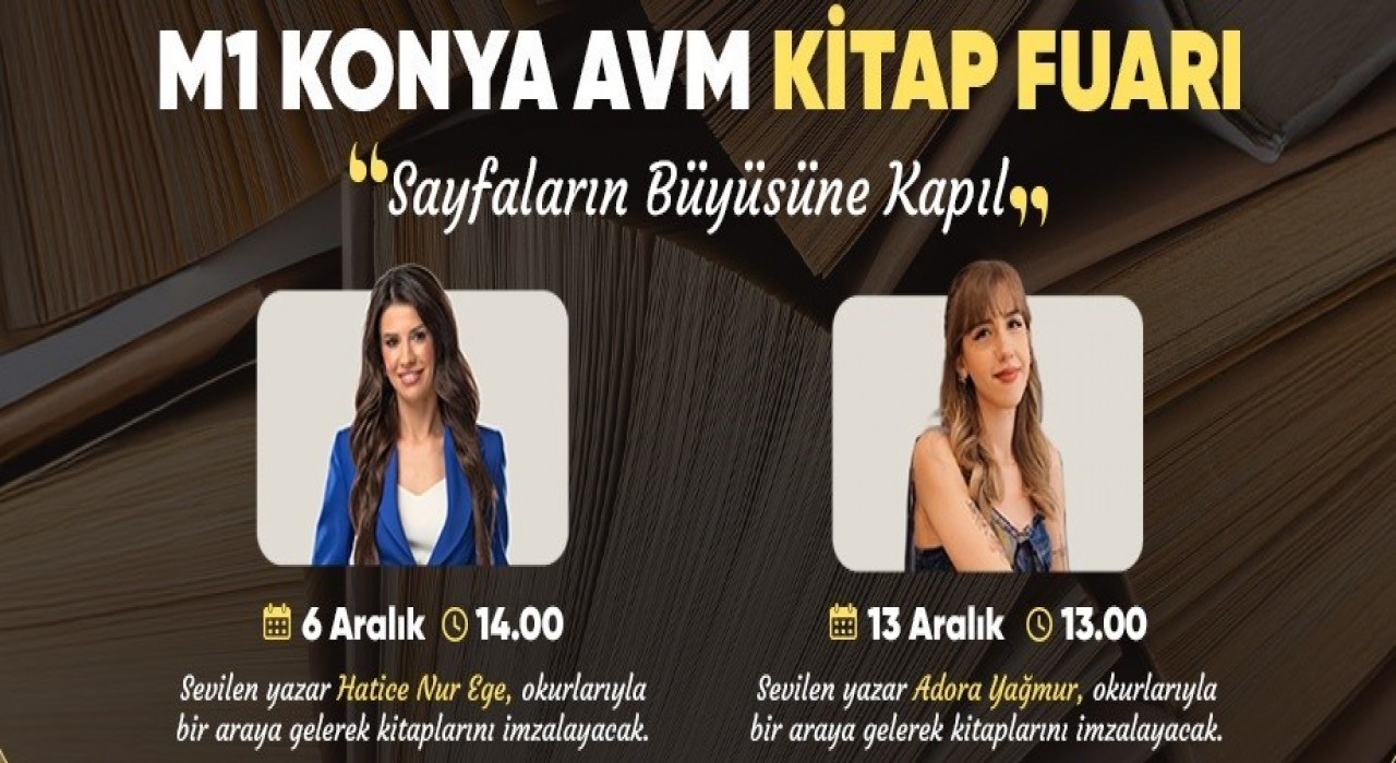 M1 Konya AVMde imza günleri ve Kitap Fuarı başlıyor