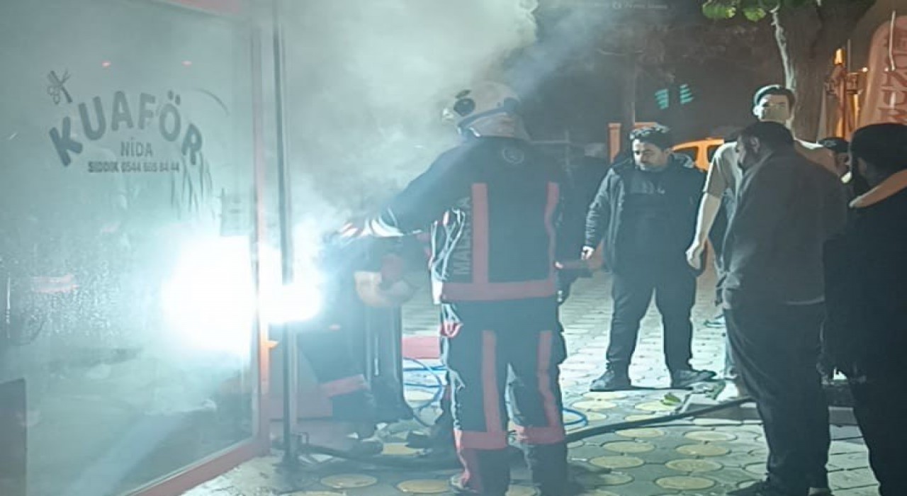 Malatyada iş yerinde korkutan yangın