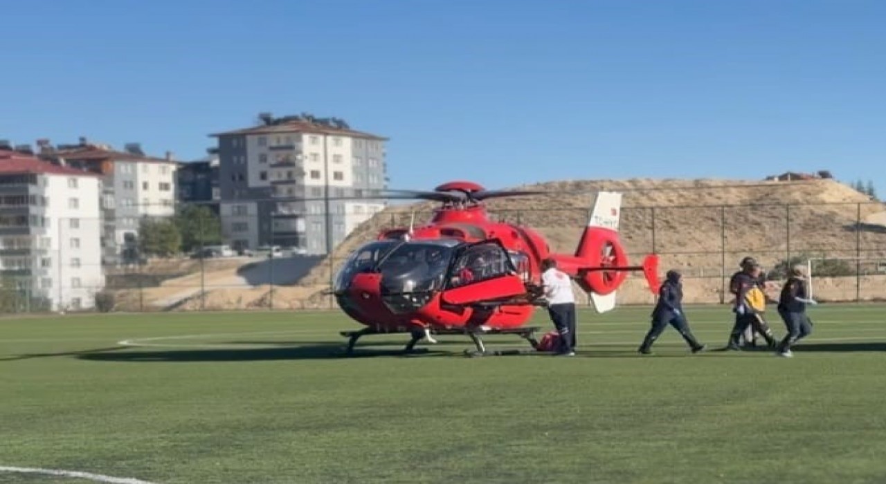 Malatyada yaşlı hasta için ambulans helikopter havalandı