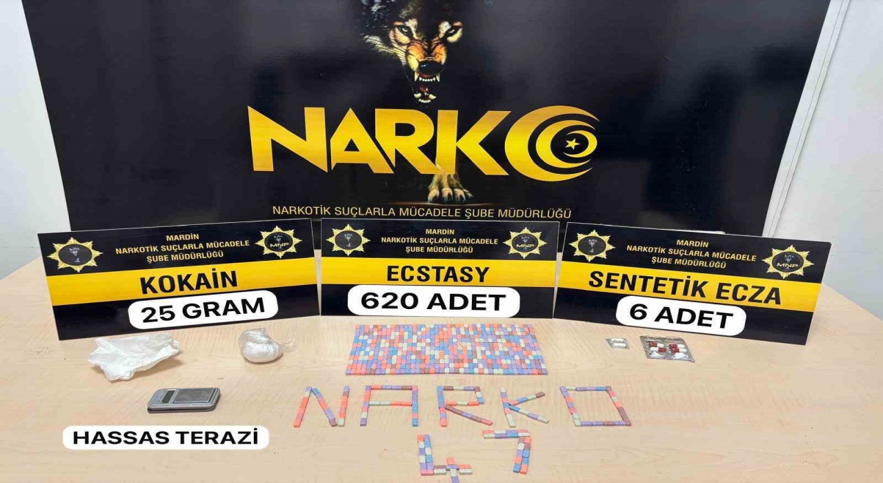 Mardinde 620 adet uyuşturucu hap ele geçirildi
