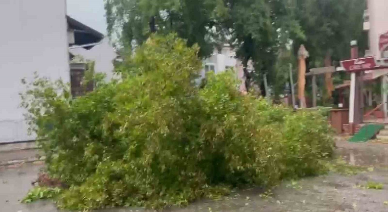 Marmariste sağanak etkili oldu