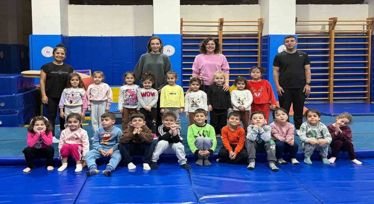 Muğlada Anasınıfı öğrencileri cimnastikle spora ilk adım dedi