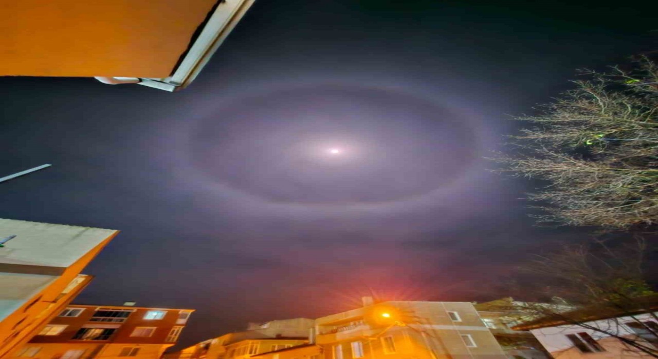 Muratlı semalarında ‘Ay Halesi görüldü